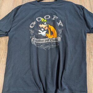 Disney World Hanes T Shirt Mens XXL Black Short Sleeve Goofy Carefree Club